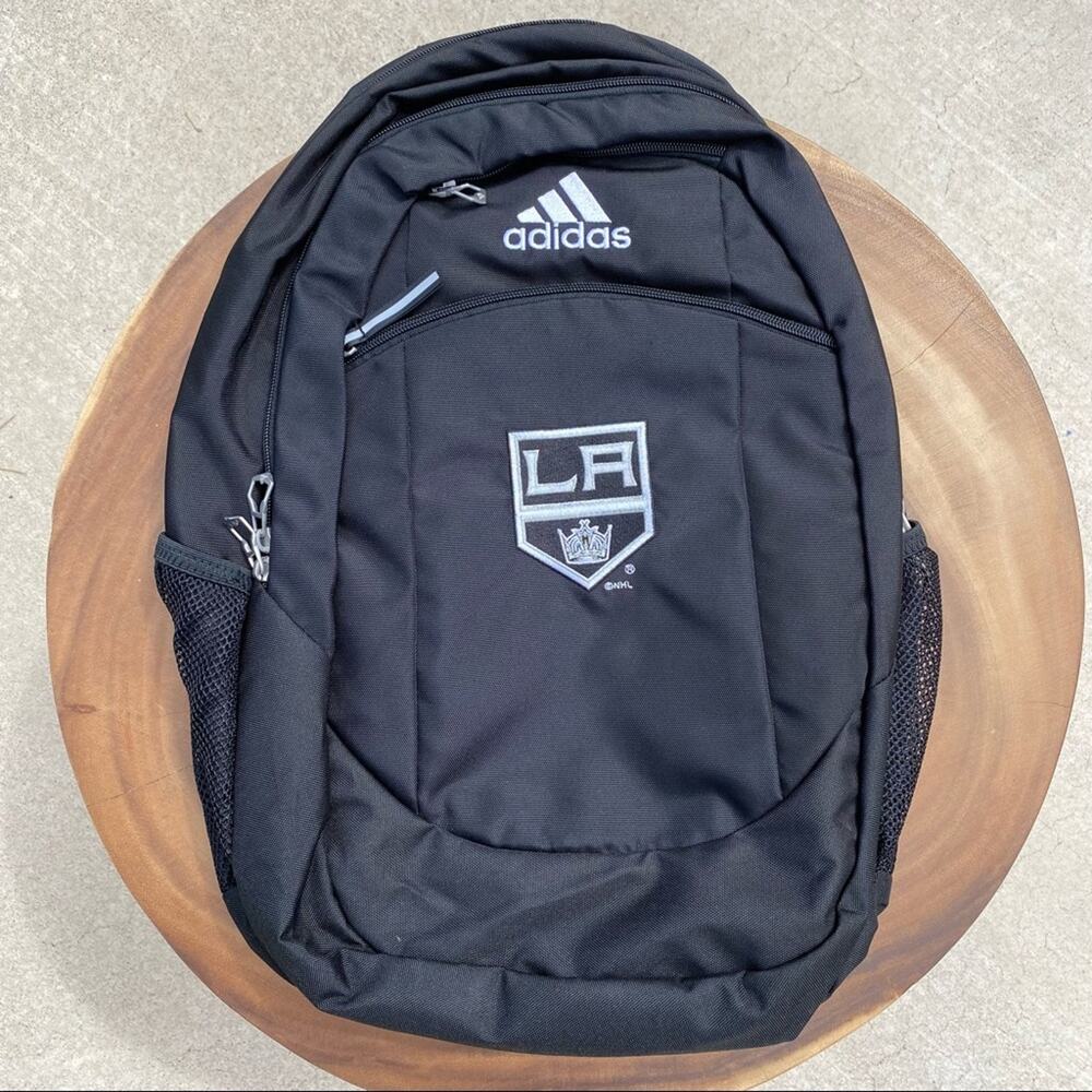 NWOT ADIDAS LOS ANGELES LA KINGS NHL Backpack in Black - Picture 1 of 7